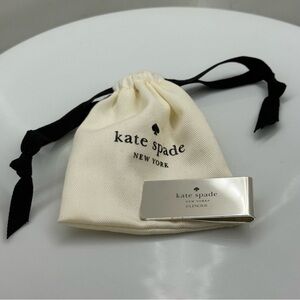 Kate Spade Lenox “Nest Egg” Silver-Plated Money Clip with Pouch
